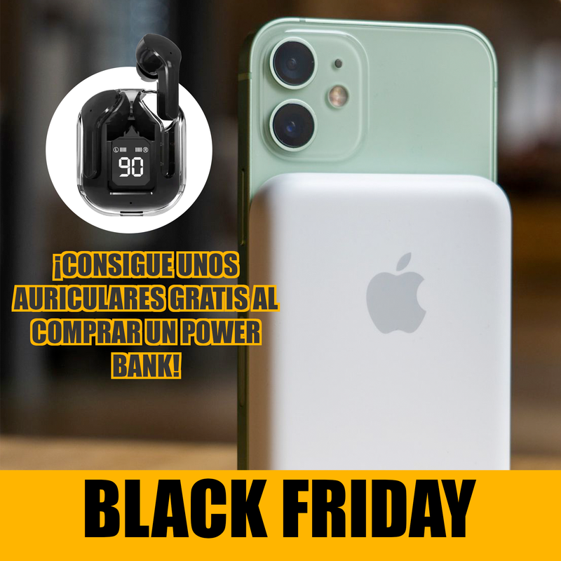 🌟 BLACK FRIDAY: Batería Power Bank + Auriculares TWS Regalo